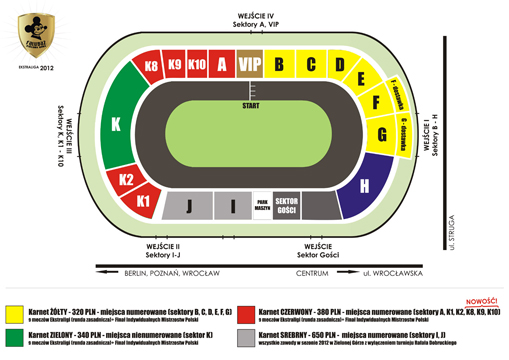 Stadium Falubaz 2012 map